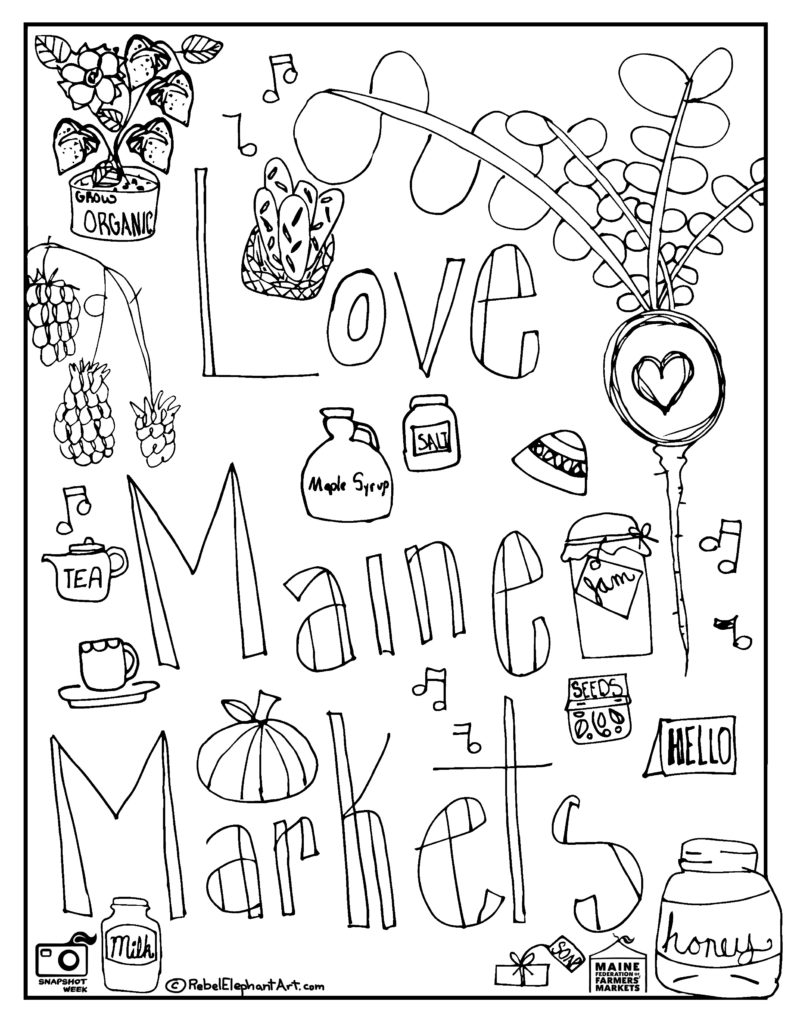 Maine Farmers' Market Coloring Pages Maine Federation of Farmers' Markets